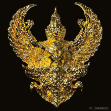 พญาครุฑ รวยสุดสุด วัดโพธิทอง กะไหล่ทอง พิมพ์ใหญ่ #16809