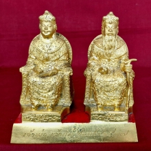 พระบูชาเจ้าพ่อเจ้าแม่ชุมแสง กะไหล่ทอง ขนาด 6 นิ้ว