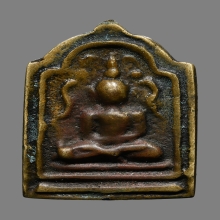 เหรียญหล่อ2หน้า พระสังวราชุ่ม วัดพลับ เนื้อโลหะผสม