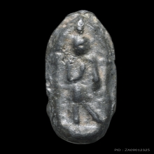 พระสังวราชุ่ม วัดพลับพิมพ์ปางลีลา เนื้อชินตะกั่วหลังจาร