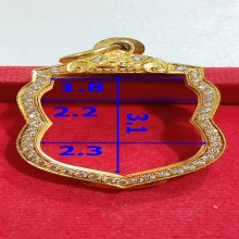 ตลับทอง90 เพชรแท้ เหรียญเสมา ลป.ทวด / ลพ.เงิน 13.21 กรัม