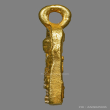 เหรียญหล่อจอบใหญ่ หลวงพ่อไปล่ วัดกำแพง รุ่น2 เนื้อทองคำ