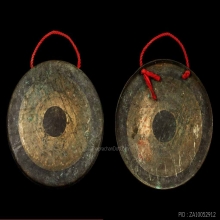 ฆ้องเนื้อทองเหลืองโบราณ ขนาดใหญ่ ขนาด 14.5*14. 5 นิ้ว