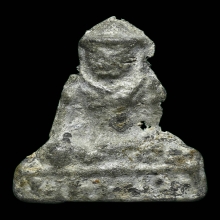 พระร่วงนั่งเนื้อชินเงิน กรุช่างกล