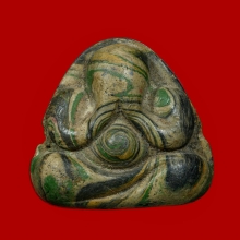 พระปิดตา หลวงพ่อสำลี วัดห้วยยาง จ.ชลบุรี ปี2513 เนื้อผงลาย