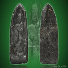 พระกำแพงเชยคางข้างเม็ด พิมพ์เล็ก เนื้อชินเงิน กำแพงเพชร