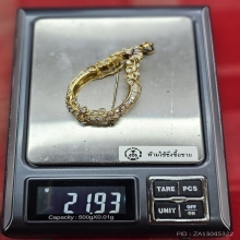 ตลับทองคำ ฝังเพชรเเท้ ใสเหรียญมหาชนกพิมพ์ใหญ่ สวยมาก