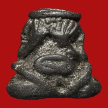 ปิดตา ล.ป.เอี่ยม วัดหนัง พิมพ์สองหน้า เนื้อสัมฤทธิ์เงิน  