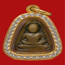 เหรียญหล่อจอบใหญ่ หลวงพ่อเงิน วัดบางคลาน เนื้อโลหะผสม