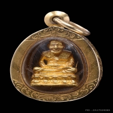 หลวงพ่อทวด วัดช้างให้  แขนทะลุ นิยม เนื้อทองคำ ปี 2535