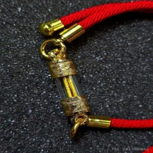 ตะกรุดทองคำแท้ หลวงพ่อคูณ 2ดอก เลี่ยมตะกรุดข้อมือ