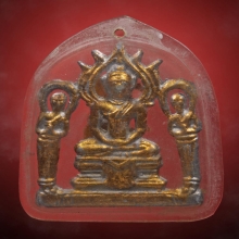 พระปรุหนังศิลปะอยุธยา พิมพ์ฐานผ้าทิพย์ กรุวัดพุทไธศวรรย์