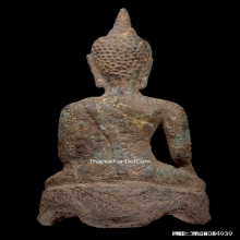 พระพุทธรูปนั่งปางมารวิชัย สมัยอยุธยา (สามขา) เนื้อสำริด