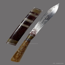 มีดหลวงพ่อกัน วัดเขาแก้ว ( ด้ามแกะหายากมาก )