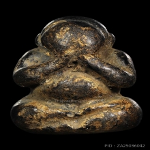 ปิดตาไม้แกะเก่าชุบรักปิดทอง สภาพสวยคลาสสิค รักทองเก่าแห้งมาก