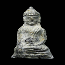 พระหูยาน พิมพ์เล็ก เนื้อชินเงิน กรุวัดราชบูรณะ จ.อยุธยา