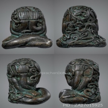 พระปิดตายันต์ยุ่งหลวงพ่อทับวัดทอง พิมพ์เศียรโตเนื้อสำริดเงิน