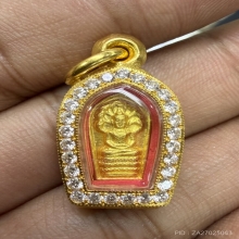 พระนาคปรกใบมะขาม หลวงปู่โต๊ะ เนื้อทองคำ