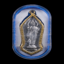  เหรียญ25ศตวรรษ เนื้อชิน  เลี่ยมเดิมหลังลายเซ็นต์