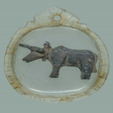 วัวธนูเขาแกะหลวงพ่อน้อย วัดศีรษะทอง เนื้อเขากระทิงแกะ