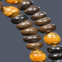 สร้อยประคำ เนื้อผงคลุกรัก ชุดทองคำ