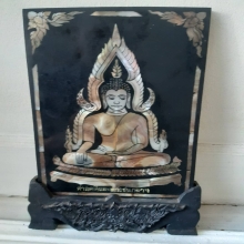 พระบูชารูปพระพุทธชินราชฝังมุกขนาด 5×9 นิ้ว สวยงามมาก