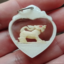 สิงห์หลวงพ่อมุ่ย วัดดอนไร่ เลี่ยมเก่า