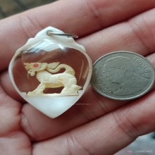 สิงห์หลวงพ่อมุ่ย วัดดอนไร่ เลี่ยมเก่า