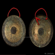 ฆ้องเนื้อทองเหลืองโบราณ ขนาดใหญ่ ขนาด 14.5*14. 5 นิ้ว