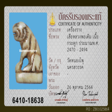 เสือหลวงพ่อเดิม วัดหนองโพ เนื้อกระดูก 