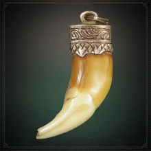 เขี้ยวเสือไฟ เครื่องรางมหาอำนาจ เลี่ยมนาคเก่าเดิม