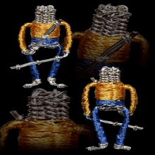 หุ่นพยนต์ลวดเงิน มือดาบ พี่เอปริญญา