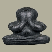 ปิดตา พ่อทองสุข วัดสะพานสูง พิมพ์ชลูดใหญ่ ใบลานผงโสฬสมงคล 