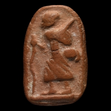 สิวลีองค์จ้อยหลวงพ่อกวย พิมพ์ไม่มีย่าม เนื้อดิน พ.ศ.2500