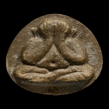 พระปิดตาหลังยันต์หลวงปู่โต๊ะ(จัมโบ้ 2) เนื้อผงเกษร พ.ศ.2521