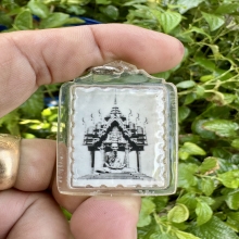 รูปหลวงพ่อพรหม รุ่นฉลองมณฑป อายุ88ปี14ขนาด 2 นิ้วสวยสมบูรณ์ 