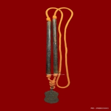 ตะกรุดคู่หลวงปู่เจียม ยาว5นิ้วเชือกเดิมๆพร้อมเหรียญปี2530