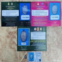 เหรียญข้างเม็ดไข่ปลาหลวงพ่อเดิมหลังยันต์นูนเนื้อเงิน 4แช้มป์