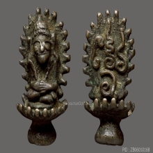 พระอุปคุต เนื้อสัมฤทธิ์เงินกลับดำ