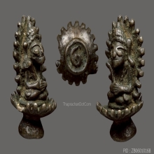 พระอุปคุต เนื้อสัมฤทธิ์เงินกลับดำ