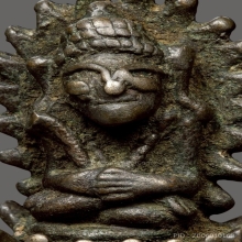 พระอุปคุต เนื้อสัมฤทธิ์เงินกลับดำ