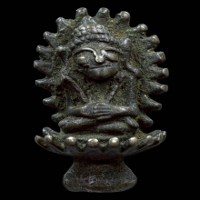 พระอุปคุต เนื้อสัมฤทธิ์เงินกลับดำ