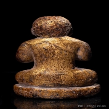 พระปิดตาไม้แกะพอกผง ลงรักปิดทอง มีจารเปียก ศิลป์ชั้นครู 