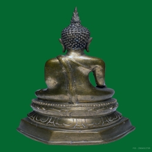 พระพุทธรูป สมัยรัชกาล ปางมารวิชัย เนื้อโลหะสำริด สวยเดิม