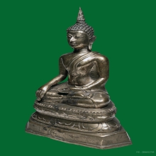 พระพุทธรูป สมัยรัชกาล ปางมารวิชัย เนื้อโลหะสำริด สวยเดิม