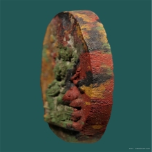 พระพรหมเนื้อผงรูปไข่ หลวงปู่ศรี (สีห์) วัดสะแก  มีจาร 