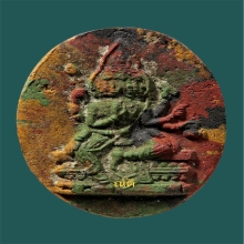 พระพรหมเนื้อผงรูปไข่ หลวงปู่ศรี (สีห์) วัดสะแก  มีจาร 