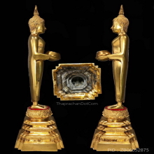 พระบูชาหลวงพ่อวัดบ้านแหลมอุ้มบาตรสูง 20 นิ้ว ปิดทองคำแท้