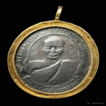 เหรียญหล่อ หลวงพ่อม่วง วัดบ้านทวน เนื้อเงิน