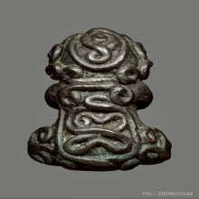 พระปิดตาหลวงพ่อทับ วัดทอง เนื้อสัมฤทธิ์เงิน